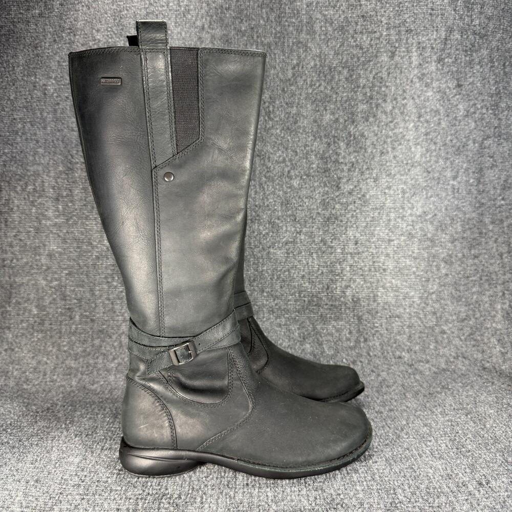 Merrell Tetra Strap Waterproof Riding Boots Womens 6.5 Black Leather Comfort